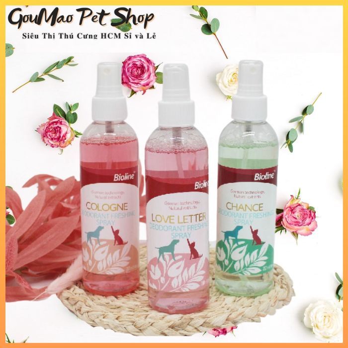 🌸🌼 Nước hoa cho chó mèo Bioline 207ml🌸🌼222