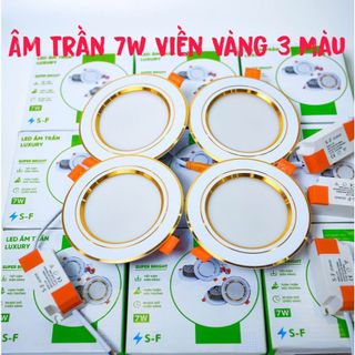 Đèn âm trần 7w 3 chế độ màu - đèn ốp trần phòng khách AT 02 ,đã bao gồm chấn lưu, nguồn rời - MUA 10 TẶNG 1