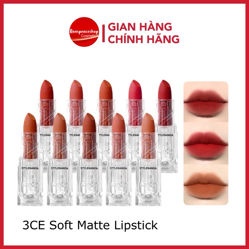 (Date 2024/2025) Son Thỏi 3CE Soft Matte Lipstick
