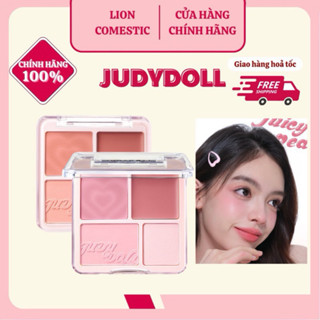   JUDYDOLL  Phấn Má Hồng Judydoll 4 Ô Màu Má Hồng Kem Và Nắt Sáng Tự Nhiên Làm Sáng Gương Mắt Cho Mọi Tone Da 9g 