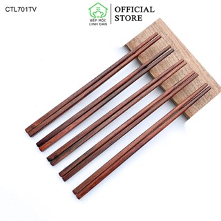 Đũa Gỗ Trắc Việt Nam Để Mộc Siêu Sạch HAHANCO_Đũa Vuông [CTL701TV]