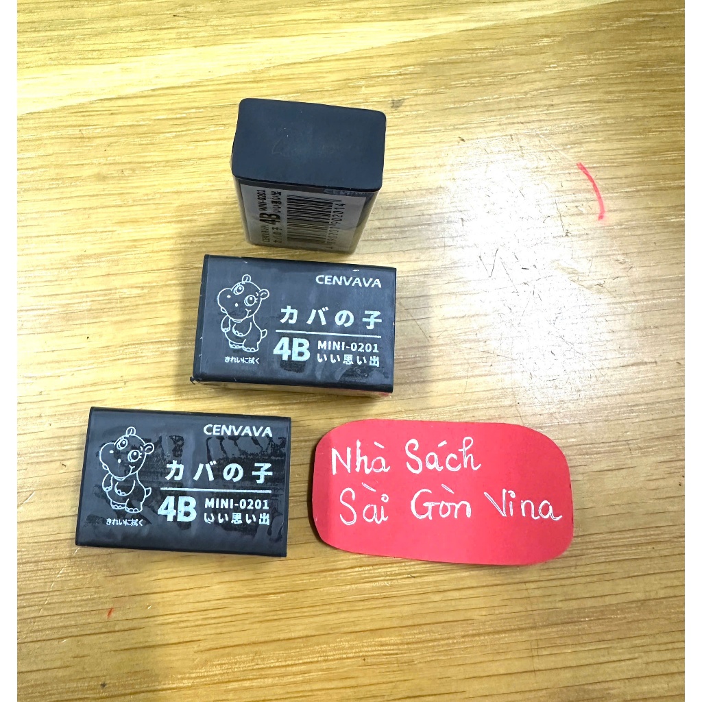 Combo 2 Cục Gôm Tẩy Màu Đen Mini-0201 4B Tẩy Sạch Các Vết Chì Thông Dụng , An Toàn Khi Sử Dụng
