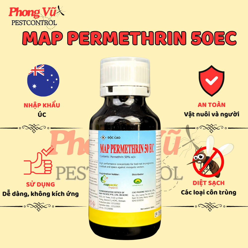 Thu.ố.c mu.ỗ.i nhập khẩu Úc Map Permethrin 50EC - chai 500ml