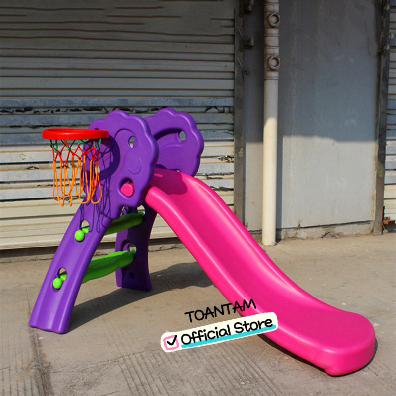 Cầu trượt mini cho bé có ném bóng rổ