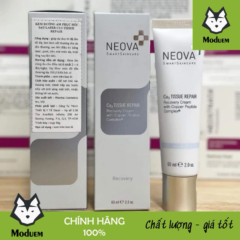 [ Hàng Cty ] Kem dưỡng ẩm phục hồi da Neova Cu3 Tissue Repair 60ml