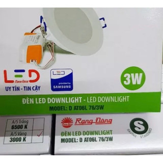Đèn  LED âm trần Rạng Đông 76/3w