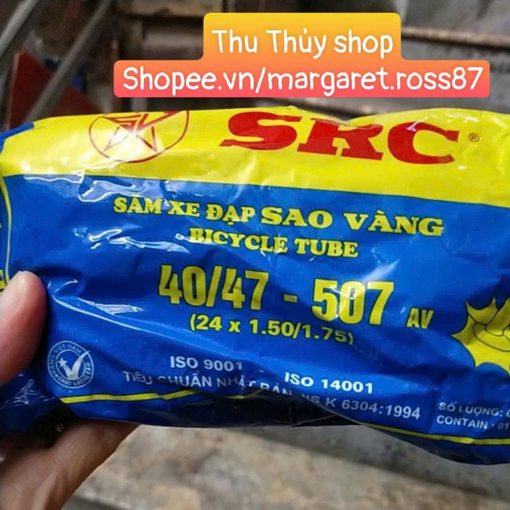 RUỘT SĂM XE ĐẠP 24x1.75 AV SAO VÀNG