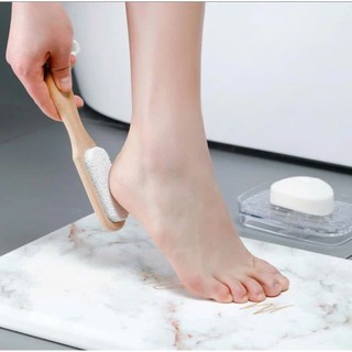 Bàn Chải Chà Gót Chân Kèm Đá Bọt Giúp Tẩy Tế Bào Chết Và Các Mảng Bám Quanh Chân - Cây Chà Gót Chân Có Cán Tiện Lợi 