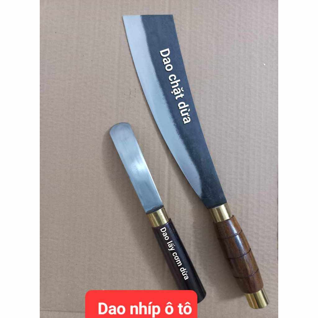 bộ 2 dao chặt dừa và lấy cơm dừa