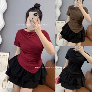 Áo Cổ Thuyền Vạt Nhọn Dúm Sườn Tạo Đường Cong Eo AT89