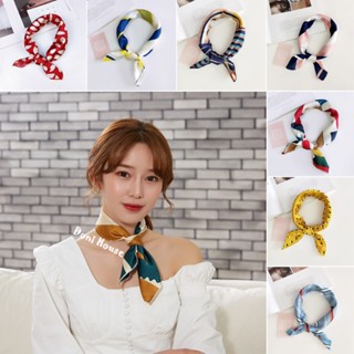   50x50 cm  Khăn Lụa Vuông Khăn Turban Bandana 50x50 Quàng Cổ Buộc Tóc Quấn Nơ Túi Xách-Doni House 