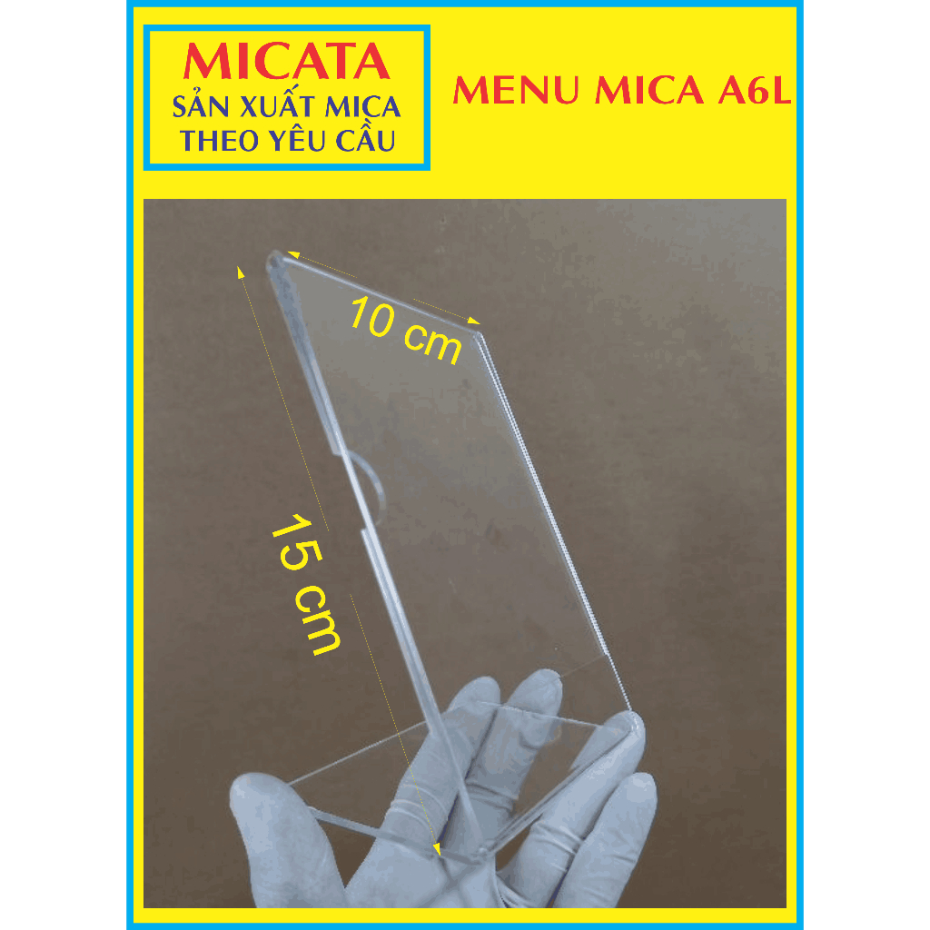 MENU MICA A6 L10 X15CM ok