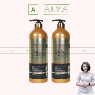 Cặp Dầu Gội Xả Biotin Collagen Jescoal Ong Vàng. Phục Hồi Hư Tổn, Thơm Nước Hoa Cao Cấp 1000ml x2