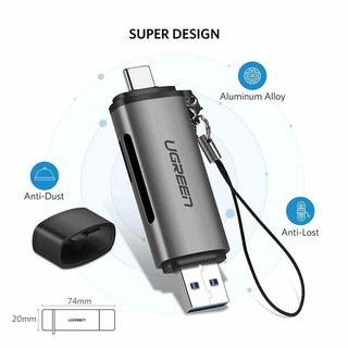 Đầu đọc thẻ nhớ SD, TF chân Type C, USB 3.0