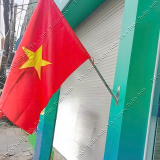 GIÁ TREO CỜ TỔ QUỐC LOẠI NGHIÊNG - GIÁ CẮM CỜ INOX GẮN TƯỜNG - BASS CỜ INOX HỎA TỐC TP.HCM