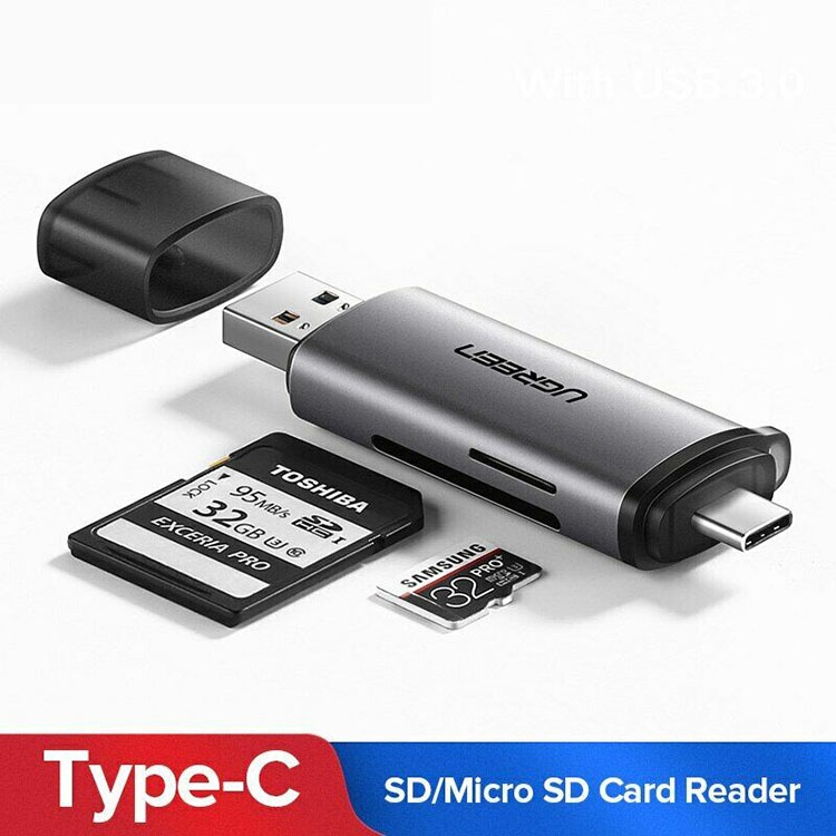 Đầu đọc thẻ nhớ SD, TF chân Type C, USB 3.0