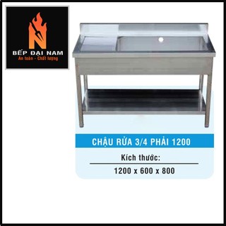 Chậu rửa inox 1m2, chậu rửa inox 1 hố, 2 hố