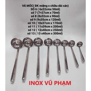 VÁ INOX CÁN DÀI CÓ ĐẦU MÓC NHIỀU KÍCH THƯỚC (Ảnh thật shop tự chụp)