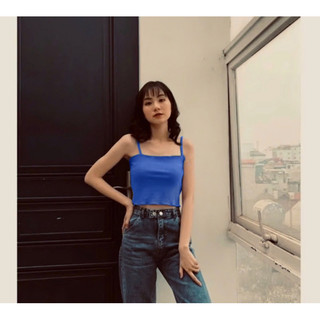 ÁO CROPTOP 2 DÂY CUỐN BIÊN