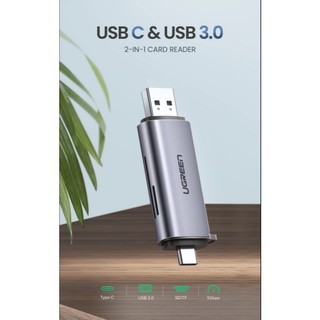 Đầu đọc thẻ SD/TF cắm điện thoại cổng USB Type C