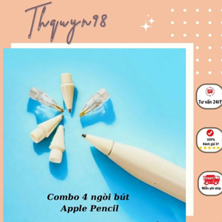 Combo 4 Đầu ngòi bút thay thế cho bút IP@d Pencil 1 và 2 ngòi bút gốc kim loại và ngòi bút nguyên bản