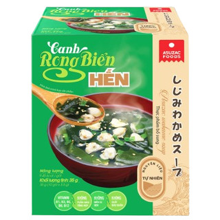 [MADE IN JAPAN 🇯🇵] Canh Rong Biển Hương Vị Hến Cho Vị Canh Ngon Asuzac Trọng Lượng 35Gr [3.5Gr x 10 Gói]