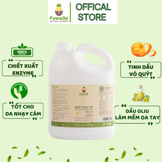 Nước Rửa Tay Hữu Cơ Fuwa3e Tinh Dầu Quýt, Sạch Vi Khuẩn, Mềm Da Tay, Tốt Cho Da Nhạy Cảm Can 3.8L