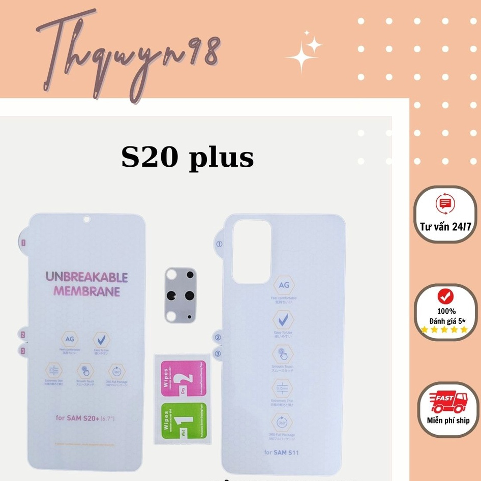 Dán PPF nhám Galaxy S20 Plus & miếng camera