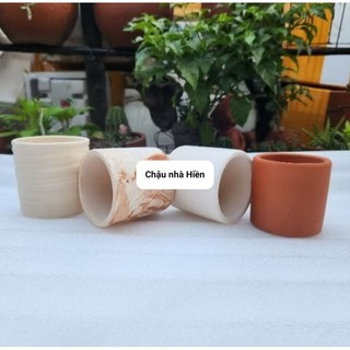 Chậu đất nung - chậu trụ tròn nhỏ