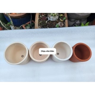 Chậu đất nung - chậu trụ tròn nhỏ
