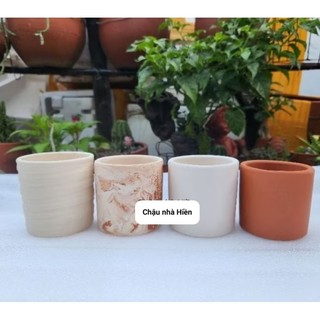 Chậu đất nung - chậu trụ tròn nhỏ
