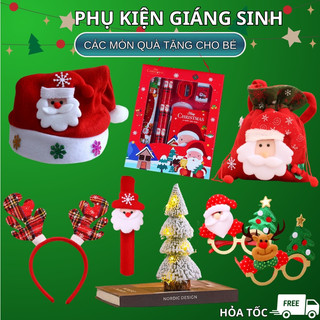  Phụ kiện trang trí giáng sinh THD256 Đồ trang trí mũ ông già noel  bờm kẹp tóc 