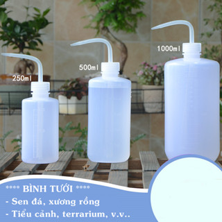 Bình nhựa [250ml - 500ml - 1000ml] tưới cây sen đá, xương rồng, tiểu cảnh