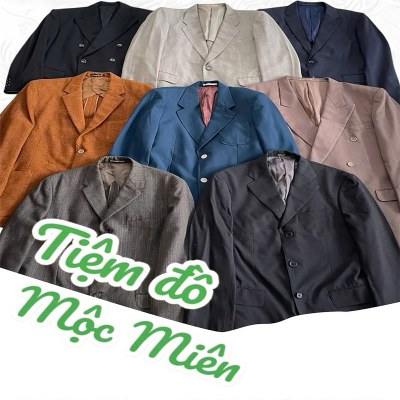 (2hand Nhật hàng lỗi) Áo vest blazer menswear vân caro form suông, slimfit, basic, vintage, retro... các loại ảnh thật