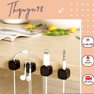 Kẹp, Giá Đỡ Giữ Dây Cáp sạc Tai Nghe Dây Điện Kẹp hút Từ Tính Dễ Dàng Tháo Lắp - Sắp Xếp Gọn Gàng Bàn Làm Việc Xe Hơi