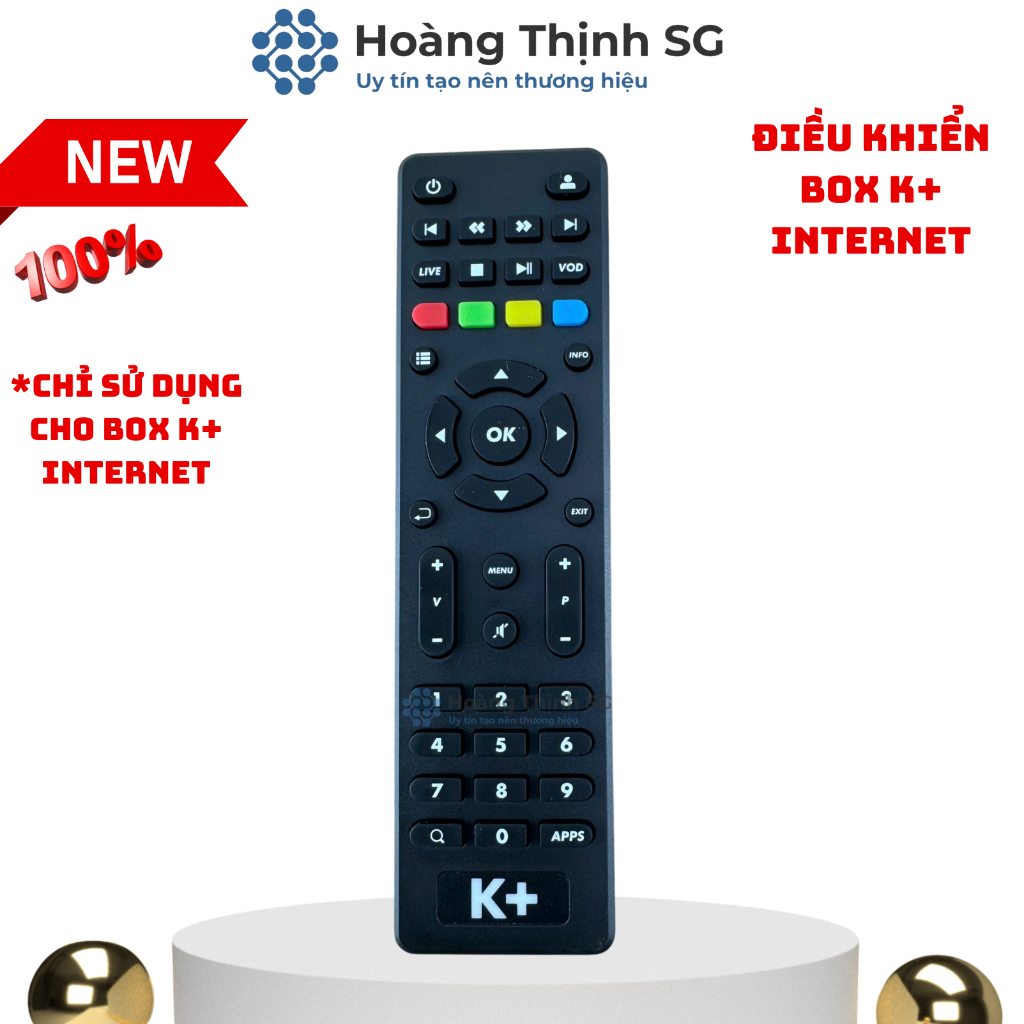 Remote điều khiển tivi Box K+ internet HD, điều khiển TV K+ Sử dụng cho đầu Box K+ - Hoàng Thịnh SG