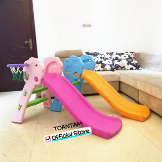 Cầu trượt mini cho bé có ném bóng rổ