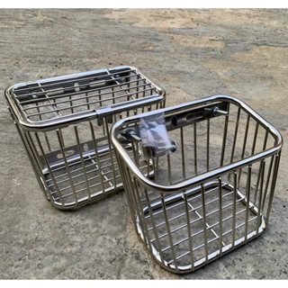 Rổ inox mini gắn xe Wave Dream , Vario , Future , RS Wave Alpha