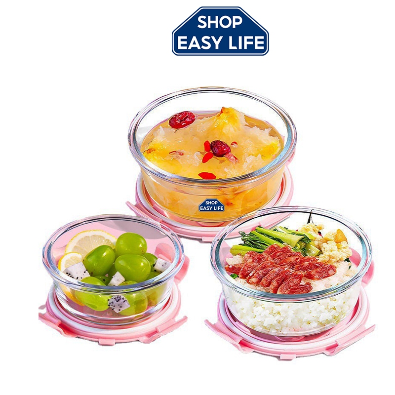 Thố Thủy Tinh Tròn 400ml - 620ml RedCherry