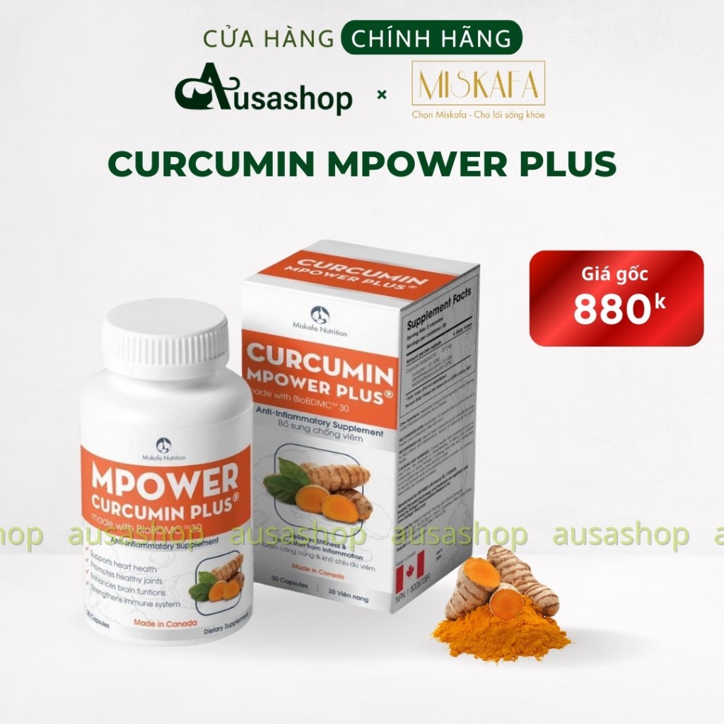 [SẴN HÀNG] Viên Uống MPower Curcumin Plus Nghệ Miskafa Nutrition