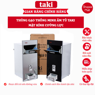 Thùng Gạo Thông Minh Mặt Gương Cường Lực, Thùng Gạo Âm Tủ TAKI Tủ Bếp - Có Thợ Lắp Đặt