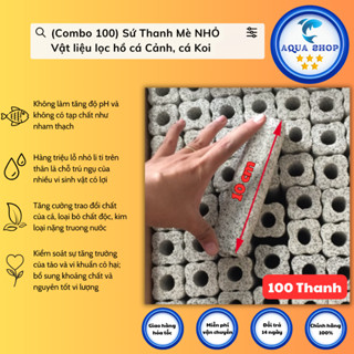 (Combo 100) Sứ Thanh Mè NHỎ/ VÀNG NHỎ - Vật liệu lọc hồ cá Cảnh, cá Koi