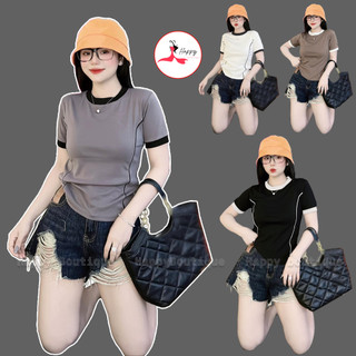 Áo Thun Dáng Ôm Nữ [Mã B71], Basic Hông Chiết Eo Form Tôn Dáng Cotton [Trơn Viền Ôm]