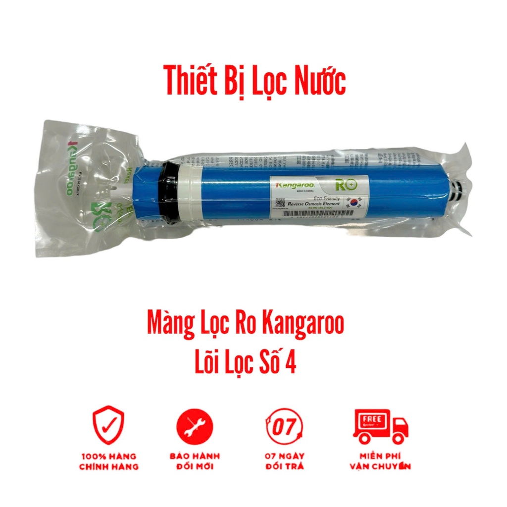 Màng RO Kangaroo, Màng RO Dow Chính Hãng Chất Lượng Cao - Lõi Lọc Kangaroo Số 4 Của Máy Lọc Nước RO