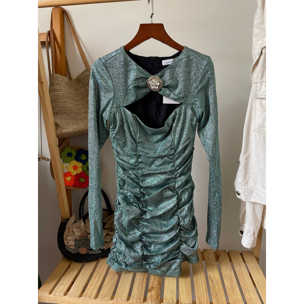 (Thanh lý đồ cá nhân) Đầm body nhún thân cutout LSEOUL