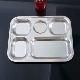  Khay cơm inox 5 ngăn giá rẻ 31 x 24 x 2 cm  