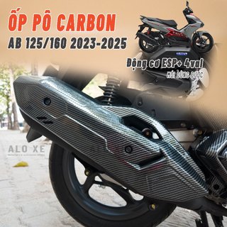 Ốp carbon che pô cho Air Blade 125/160 2023-2025 VAL (Ốp lên zin) Phụ kiện và Phụ Tùng