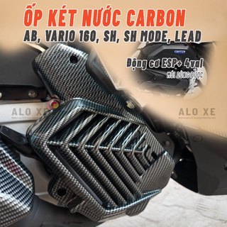 Ốp két tản nhiệt Carbon Vario 160, AB 125/160 2023-2025 4val, Lead 2025, Sh Mode 2020-2025 và Sh 2023-2025 (Ốp lên zin)