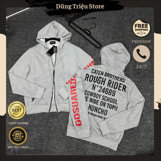 Áo Khoác Nam DSQ Mùa Đông In Chữ Màu Sắc Siêu Nổi - Áo Khoác Có Mũ Nam Cao Cấp Boy Phố Siêu Ngầu