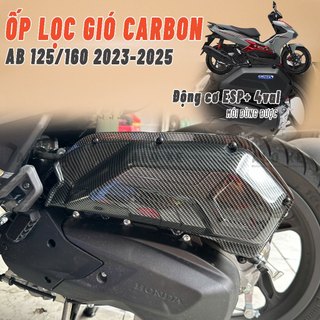 Ốp carbon Bầu Lọc Gió / Pô e cho Air Blade 125/160 2023-2025 4VAL (Ốp lên zin) Phụ kiện và Phụ tùng
